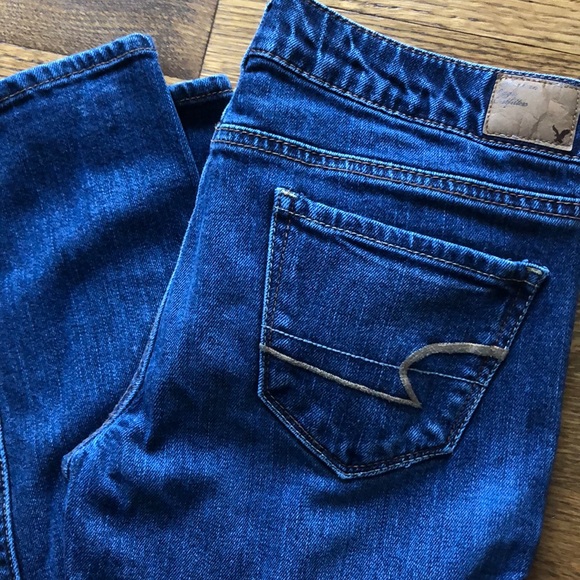 Size 4 indigo American Eagle Skinny Jeans - Picture 4 of 5